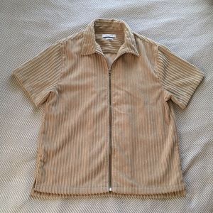 Ribbed UO zip up shirt